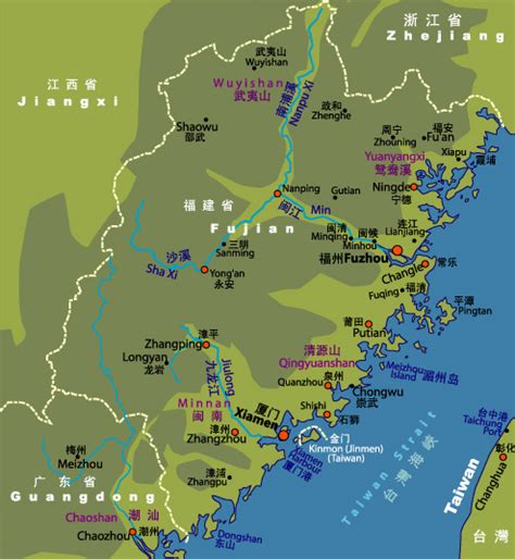 Map of Fujian - JohoMaps