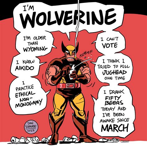 「Wolverine facts」Dan Schkadeの漫画