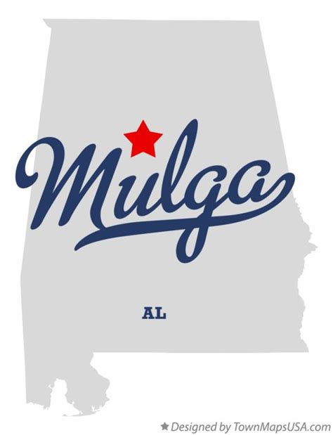 Map of Mulga, AL, Alabama