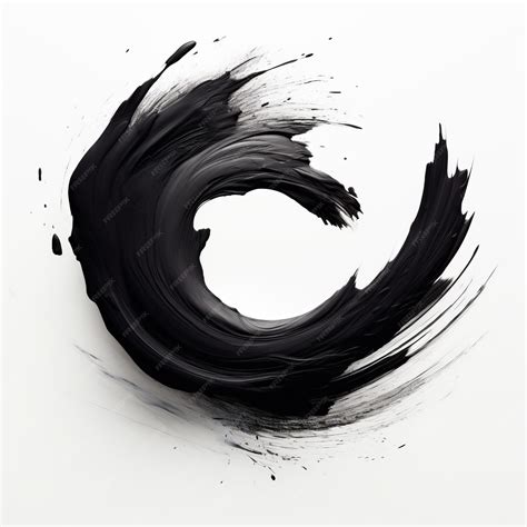 Premium AI Image | Abstract Black Photoshop Brush on Plain White Background