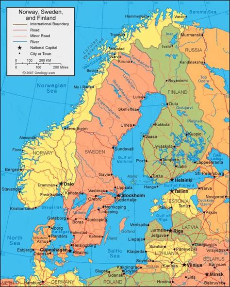 Sweden map - Sweden map location (Northern Europe - Europe)