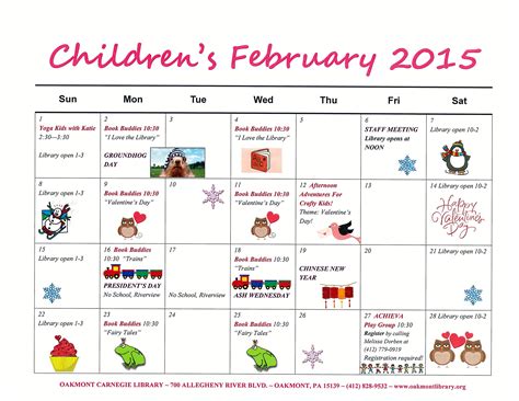 February Events Amp Ideas Activities Calendar - Bank2home.com