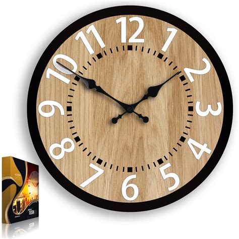 Large wall clock - Berlin - clock with numbers , Wood clock, Loft wall ...