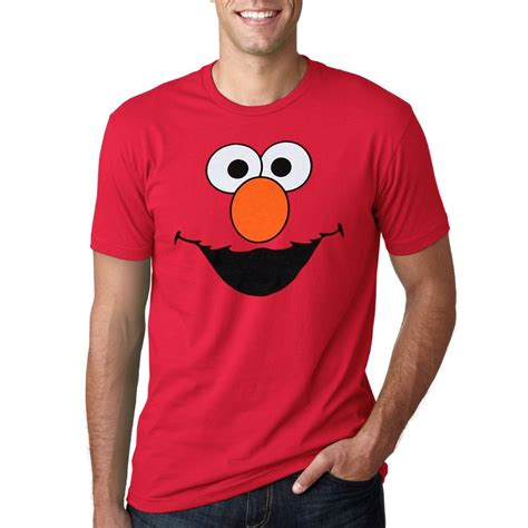 Elmo Face Adult T Shirt | Kinihax