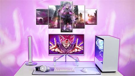 Purple Gaming Setup Anime One of the coolest gaming setups i ve seen by far