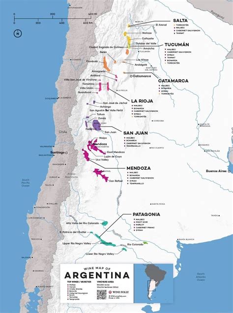 Mapa del vino argentino por viñedos | Wine region map, Map, Margaret ...