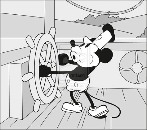 Mickey Mouse Steamboat Willie Vector By Solzii On Deviantart | Mickey ...