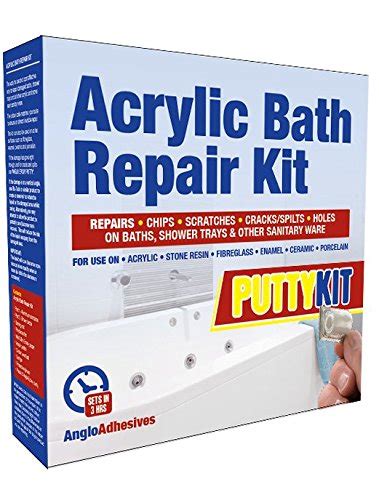 Premium Acrylic Bath Repair Kit Inc Putty - Repairs Cracks, Splits ...