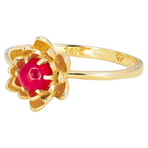 Gold Lotus Flower Ring For Sale at 1stDibs | lotus flower rings, lotus ...