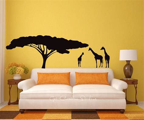 Africa Wall Decal African Safari Wall Decal African Tree Wall - Etsy ...