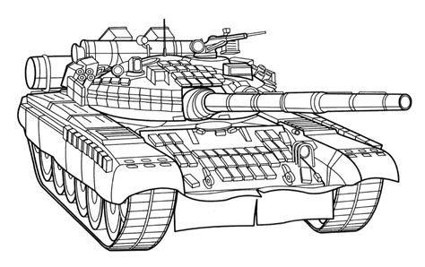 Free Coloring Pages Army Tanks