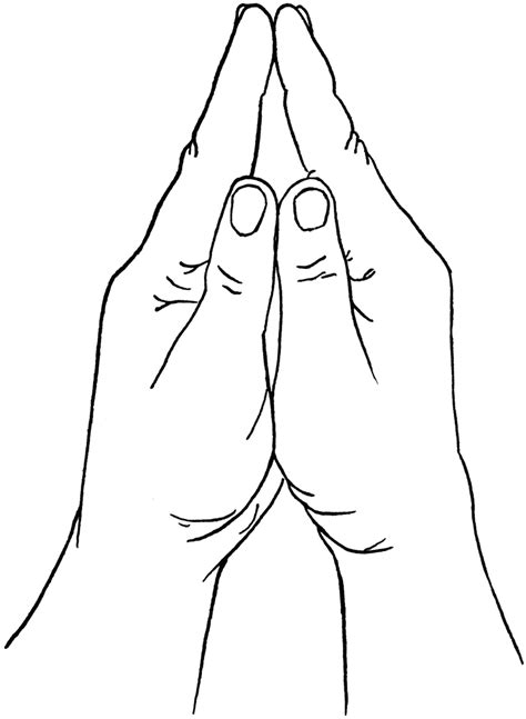 Praying Positioned Hands | ClipArt ETC