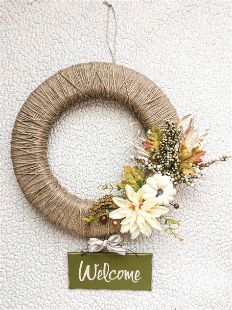 Welcome Twine Wreath - Etsy