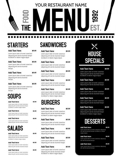 Menu Template Flyer | Cafe menu design, Menu design template, Resturant ...