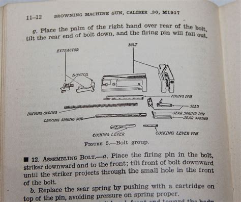 J015. WWII M1917 BROWNING MACHINE GUN FIELD MANUAL, 1940 DATED - B & B ...