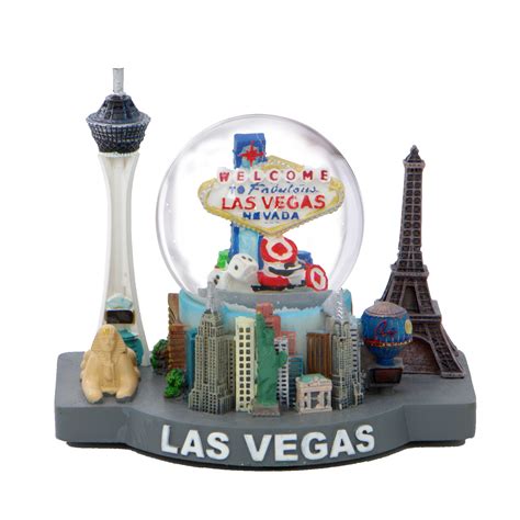 Mini Las Vegas Snow Globe Skyline Replica