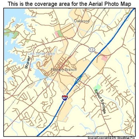 Aerial Photography Map of Flowery Branch, GA Georgia | Flowery branch ...