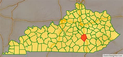 Map of Rockcastle County, Kentucky - Thong Thai Real