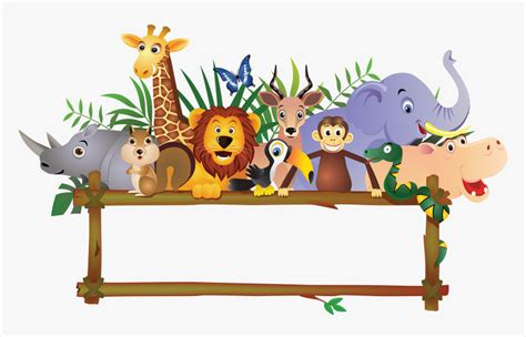 Baby Jungle Animals Border Clip Art | Images and Photos finder