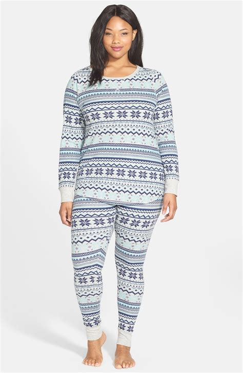 Nordstrom 'Sleepyhead' Thermal Pajamas (Plus Size) | Nordstrom