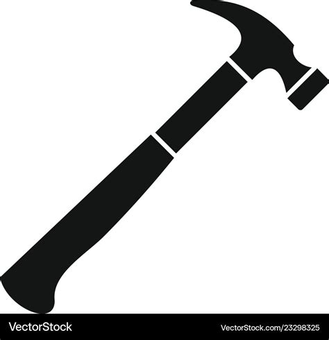 House hammer icon simple style Royalty Free Vector Image