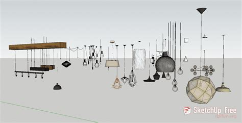 980 Ceiling Light Sketchup Model Free Download