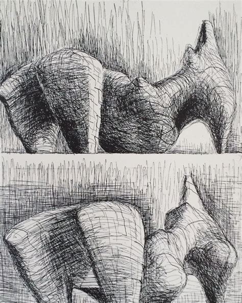 Henry Moore, Reclining Figures (1969) Etching | Henry moore, Henry ...