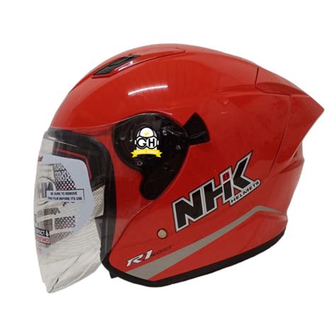 Jual HELM / NHK / HELM NHK R1 / HELM NHK R1 MAX SOLID RED GLOSSY ...