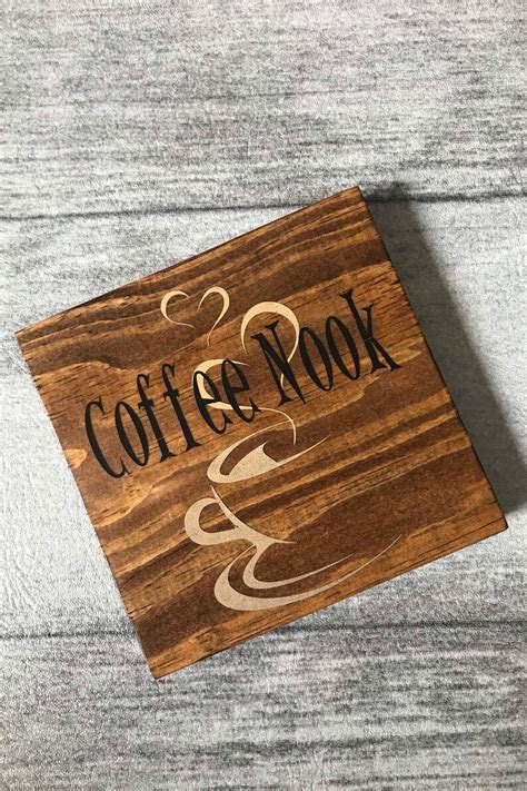 Coffee Nook Wood Coffee Lovers Sign Coffee Lovers Wood Sign | Etsy