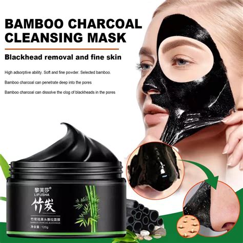 120G LIFUSHA Bamboo Charcoal Mask Blackhead Remover Mask Shrink pores ...