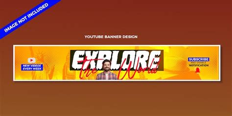 Premium PSD | Free psd explore the youtube cover design template