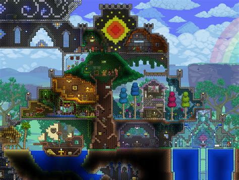 imgur.com | Biomes, Terrarium base, Terraria house design