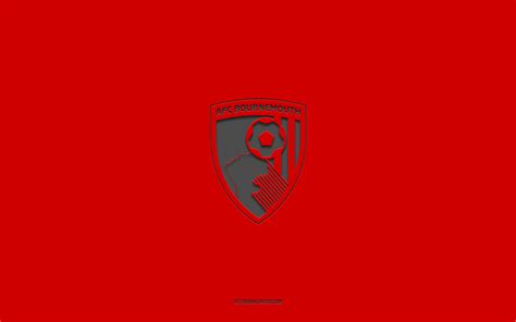 Download wallpapers AFC Bournemouth, red background, English football ...