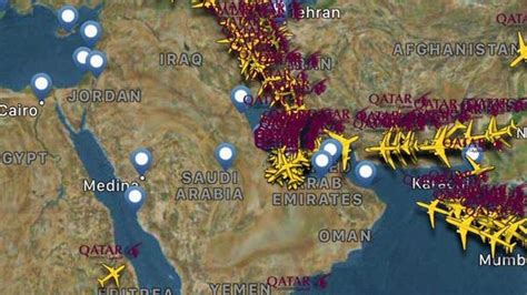 Pictures show Qatar Airways flight routes after air embargo