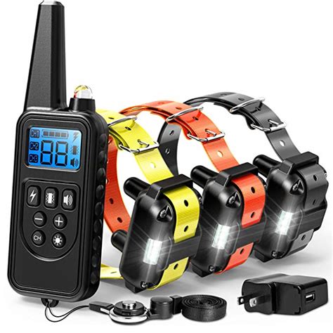 F-color Dog Training Collar, Range 2600ft Dog Shock Collar with Remote ...