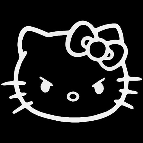 Hello Kitty Angry Face Vinyl Decal Sticker