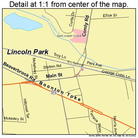 Lincoln Park New Jersey Street Map 3440290