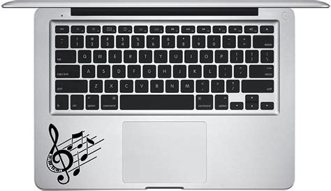 Laptop Sticker Decal - #2 Music Notes Keypad Palm Rest - Matte Black ...