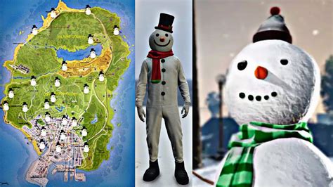 Gta5 All 25 Snowmen Locations Guide (Unlock The Snowman Outfit) | GTA 5 ...