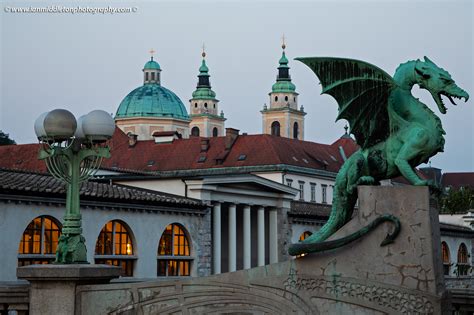 How to photograph the Dragon Bridge in Ljubljana, Slovenia.