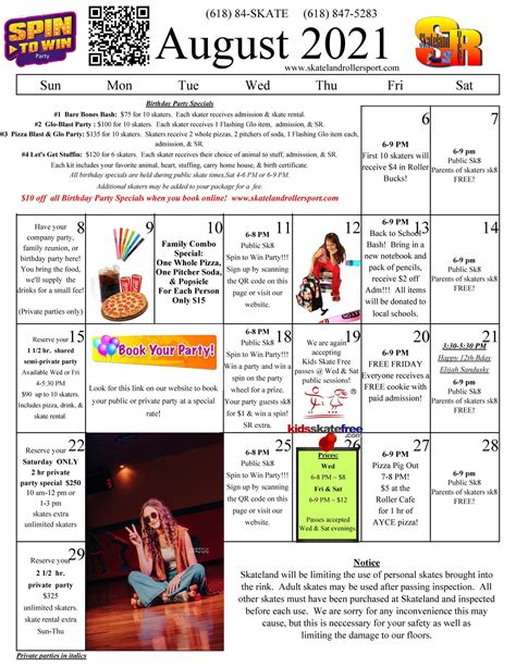 Schedule - Skateland