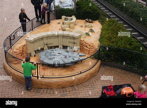 Lego Star Wars Millenium Falcon in Legoland Billund, Denmark Stock ...