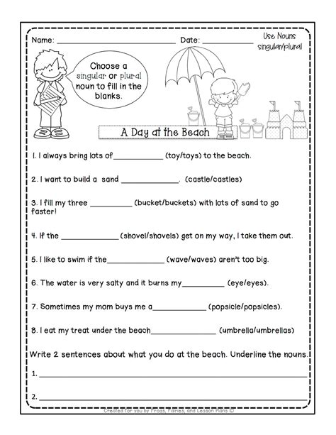 Singular And Plural Noun Worksheets