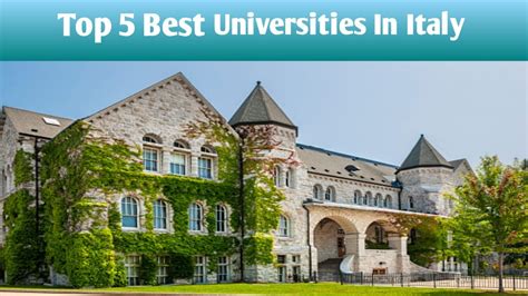 Top 5 Best Universities In Italy For International Students | 5 Best ...