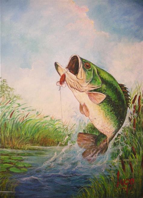 Largemouth bass Painting by Jose Lugo - Fine Art America