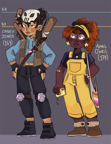 my mutant mayhem fan design for casey and april, bc im getting insane ...