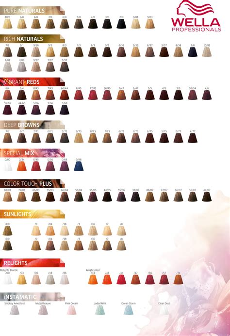 Wella Professionals Color Touch Color Chart 2017. | Wella hair color ...