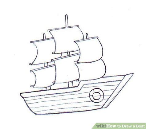 How to Draw a Boat: 4 Step-by-Step Tutorials | Boat drawing, Boat ...