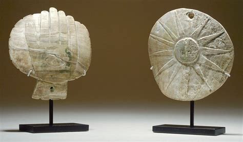 Whelk shell gorgets from Spiro mounds site, 1200-1350 AD. Eye-in-Hand ...