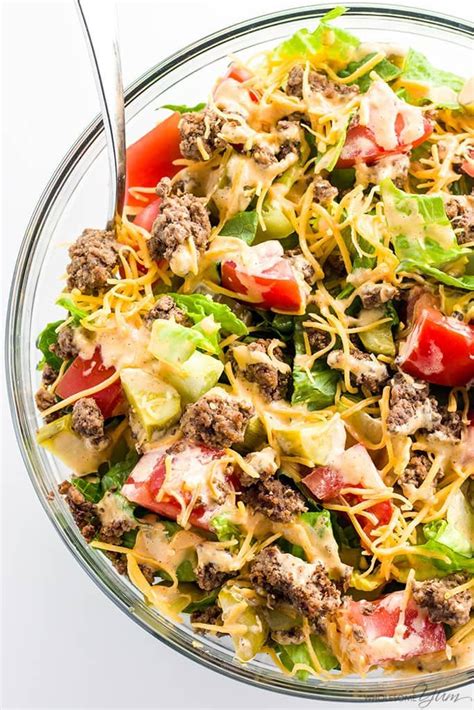 This easy low carb Big Mac salad recipe is ready in just 20 minutes! A ...